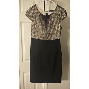 Chelsea Rose Black and Beige Dress Size 4